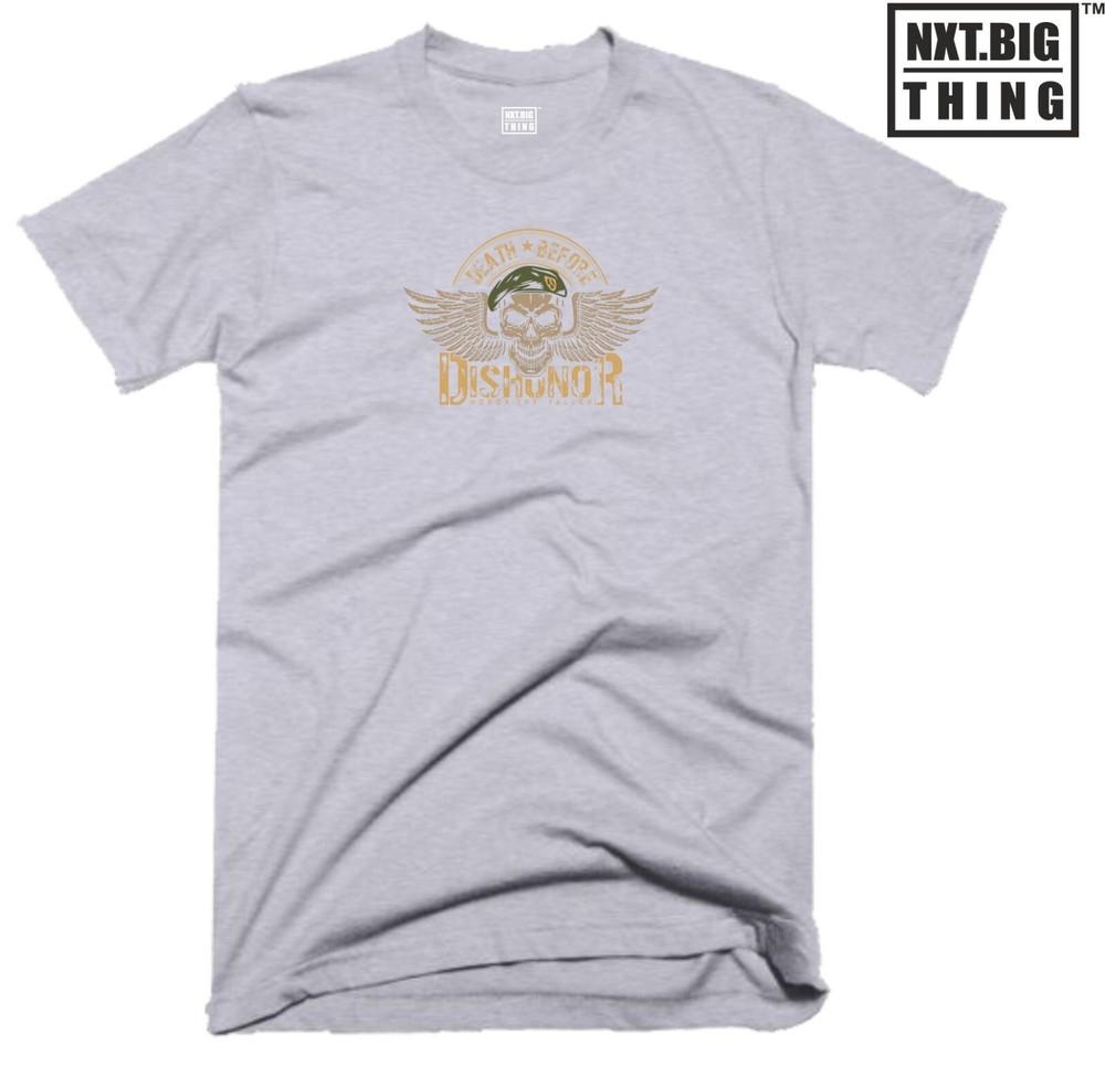 Death Before Dishonor T Shirt Casualwear Skull Army Military Heroes Fun Gift Top