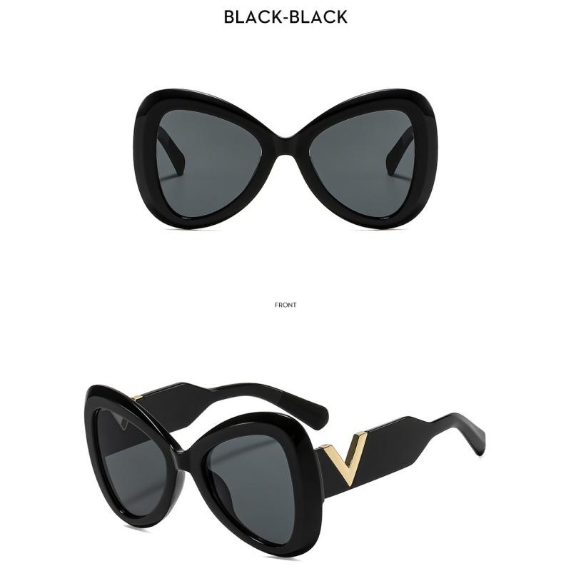 Women's sunglasses, fashionable large-frame butterfly sunglasses