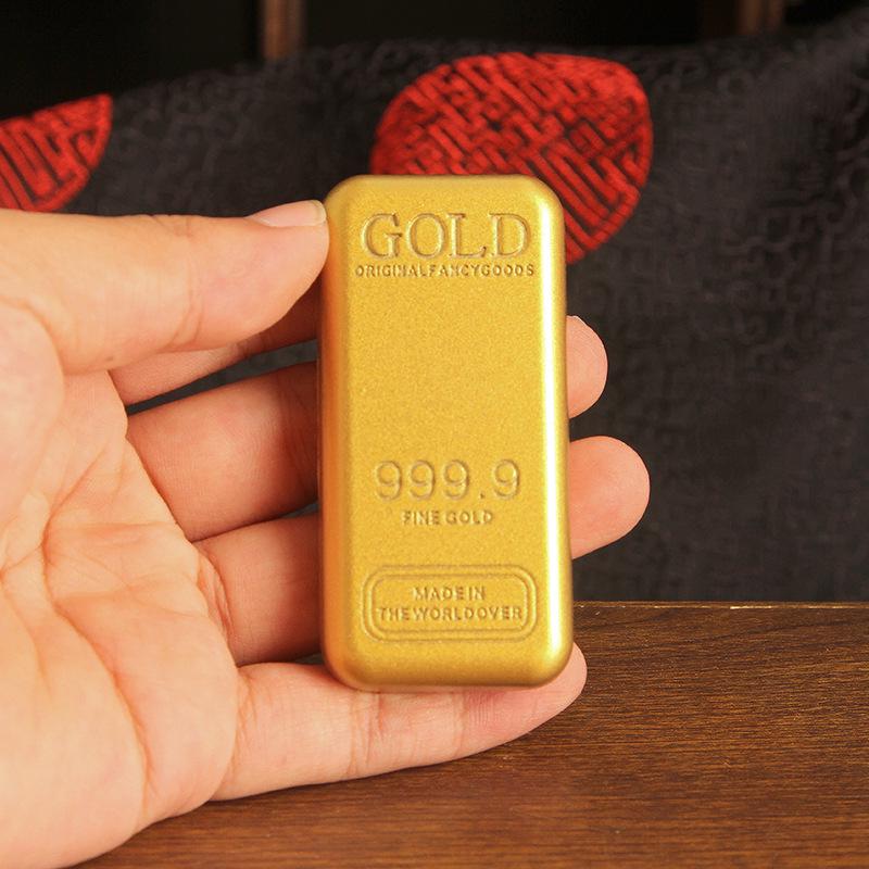 Large Simulation Gold Bar Ornament - Solid Sand Gold Brick for Bank or Shop Display
