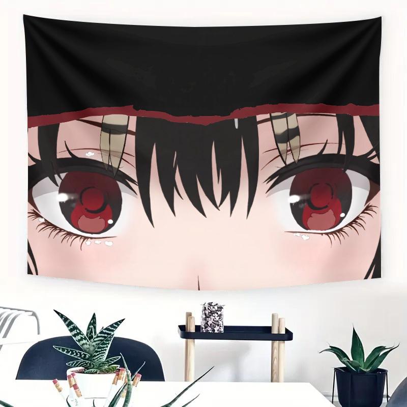 

Anime Girl Face Tapestry Red Eyes Character Design Fantasy Portrait Wall Hanging Polyester Fabric for Bedroom or Dorm Decor 74x94cm(29x37in)