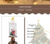 Christmas Snowman and Santa Crystal Ball Candle Night Light with Base
