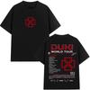 Unisex Women Fashion Hip Hop Vintage T-shirts Rapper Duki Ameri World Tour 2026 T Shirts Cotton Casual Loose Short Sleeve T-shirts