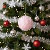 Creative 8/10cm Fluffy Christmas Ball Pink Decorative Christmas Tree Pendant Foam Christmas Hanging Ball Modern Holiday