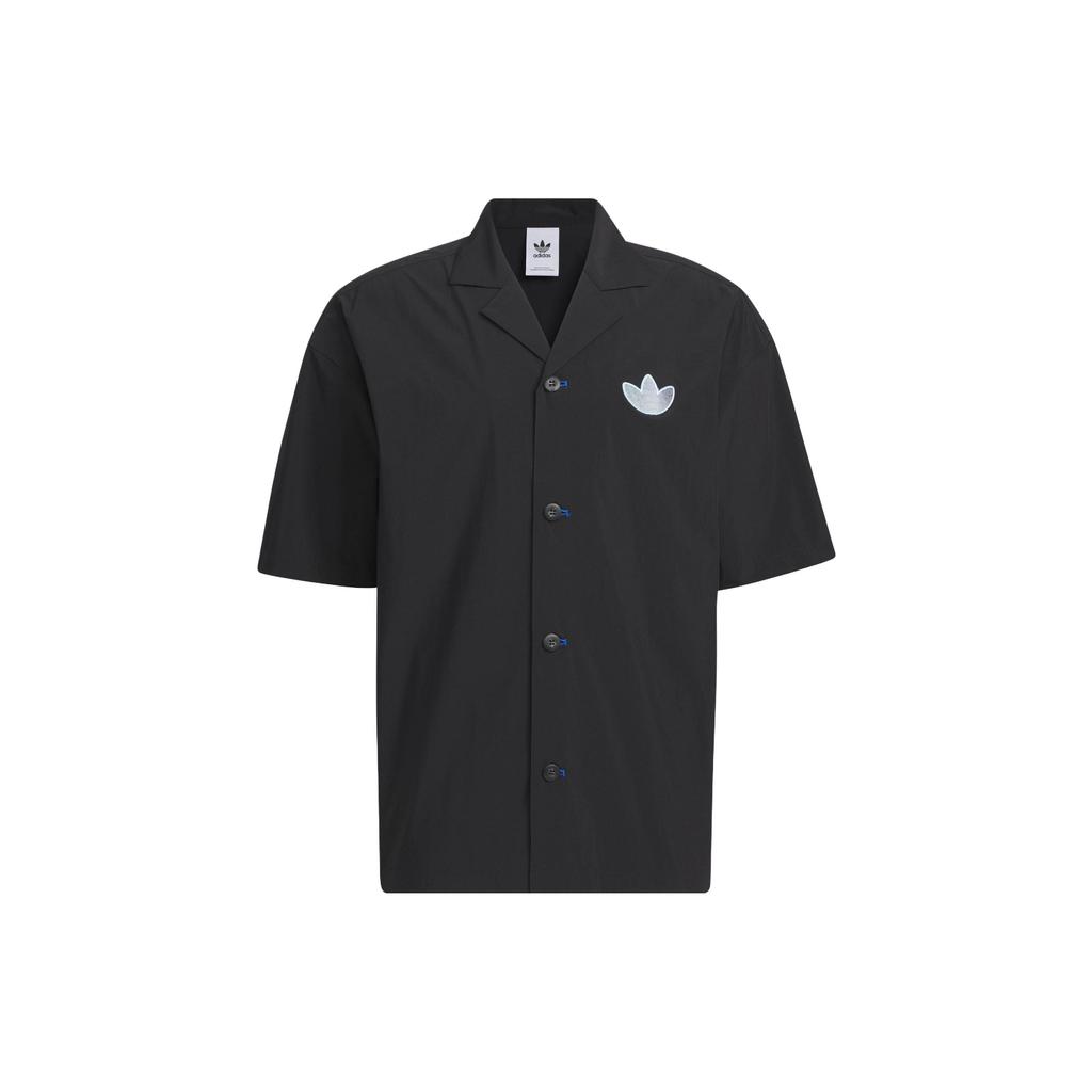 Adidas Originals Trefoil Short Sleeve Sport Shirt Men Shirts Black IK8626