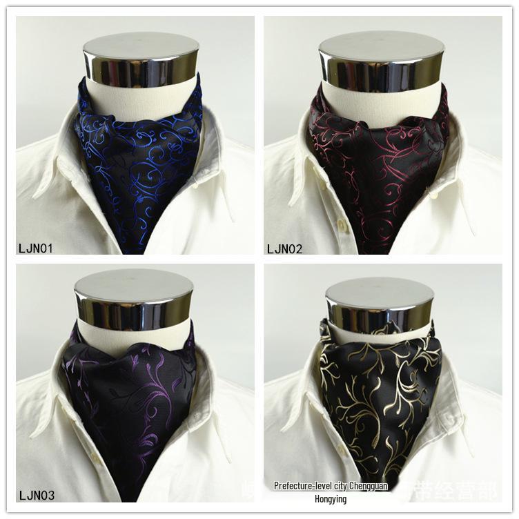 Herren Seide Gestreift Gepunktet Doppelseitiger Mode Schal