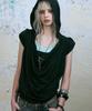 Mili Drape Half Hoodie (Black)