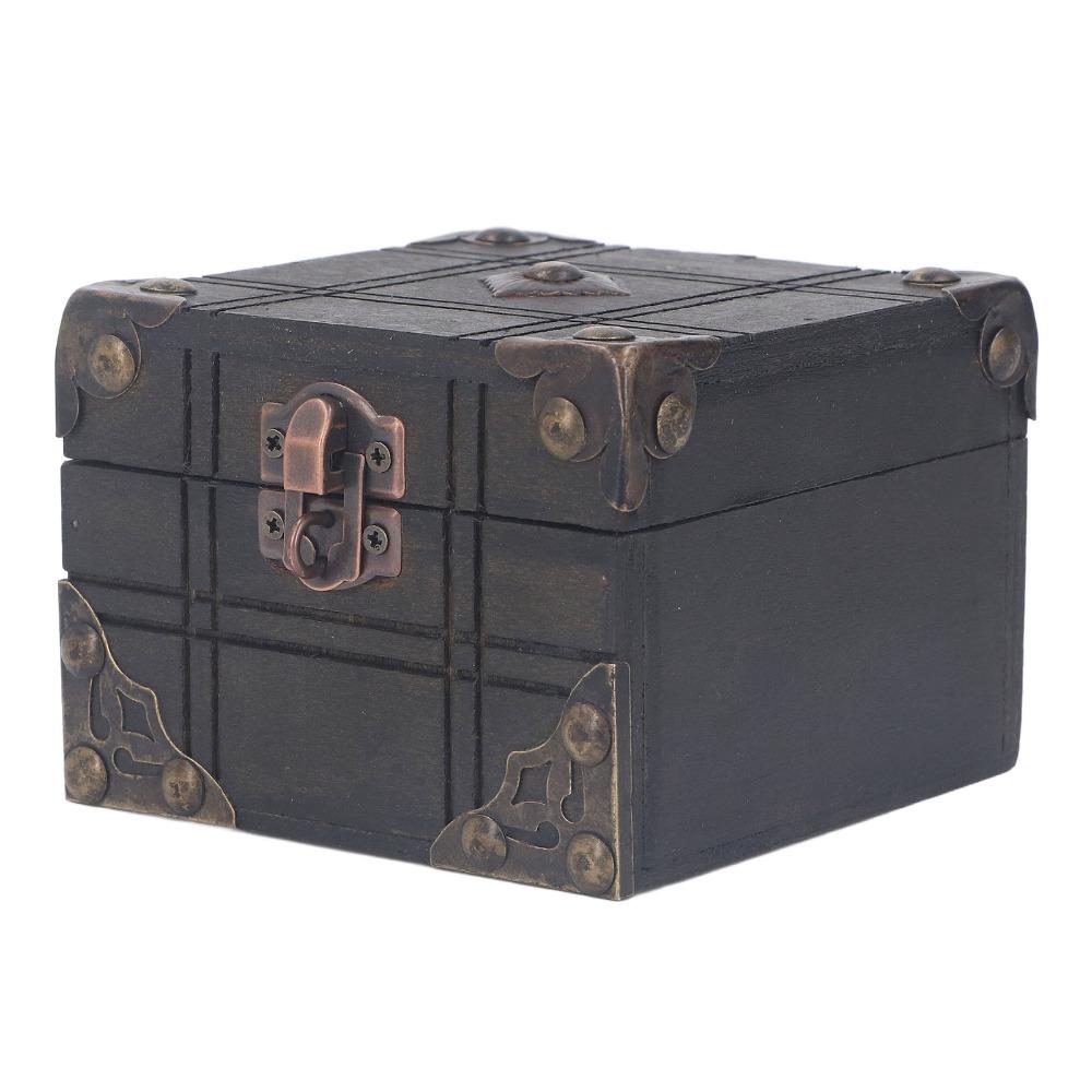 Wooden Vintage Wooden Box With Lock Handmade Trinket Box Exquisite Elegant Vintage Wooden Treasure Box Home Display