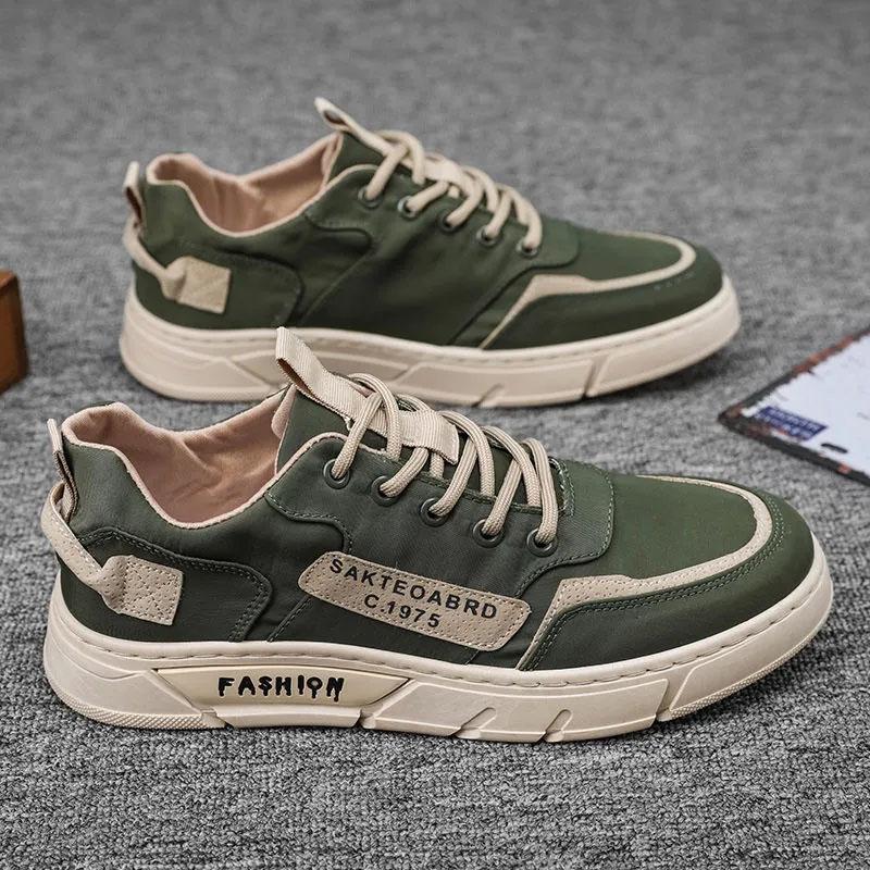 Spring Breathable Men's Low Top Shoes Skateboard Plate Shoes Canvas Shoes All-match Sports Casual Shoes