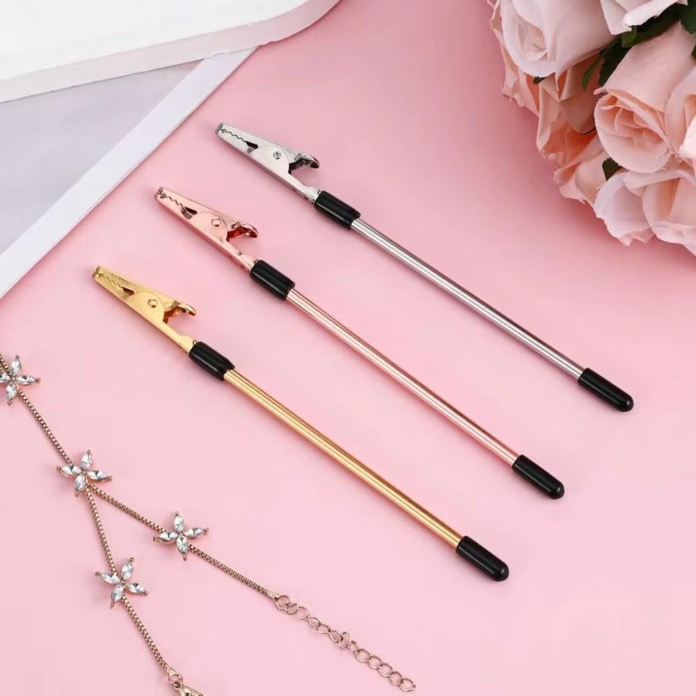 Metal Bracelet Tool Secure Hooking Mechanism Adjustment Jewelry Helper Fastening Tool Alligator Clip Hand Bracelet Helpers