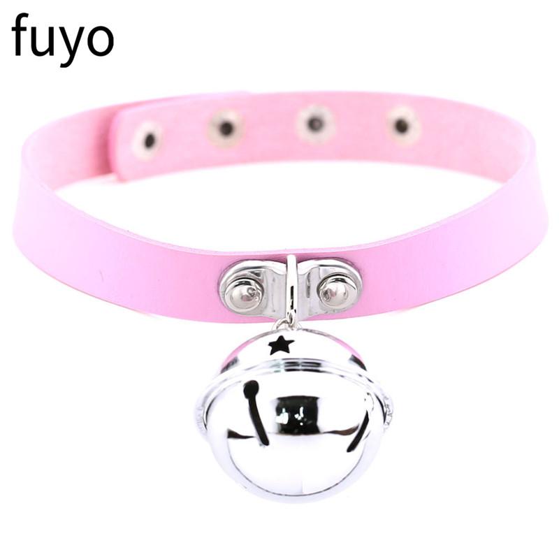 New Fashion Women Girls Harness Necklaces Bells Pendant Goth Choker Necklace Neck Collar Chocker Jewelry Gift