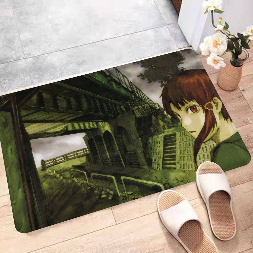 Lain Anime-Filmzimmermatten, waschbar, rutschfest, für Wohnzimmer, Sofa, Stühle, Küche, Alfombra