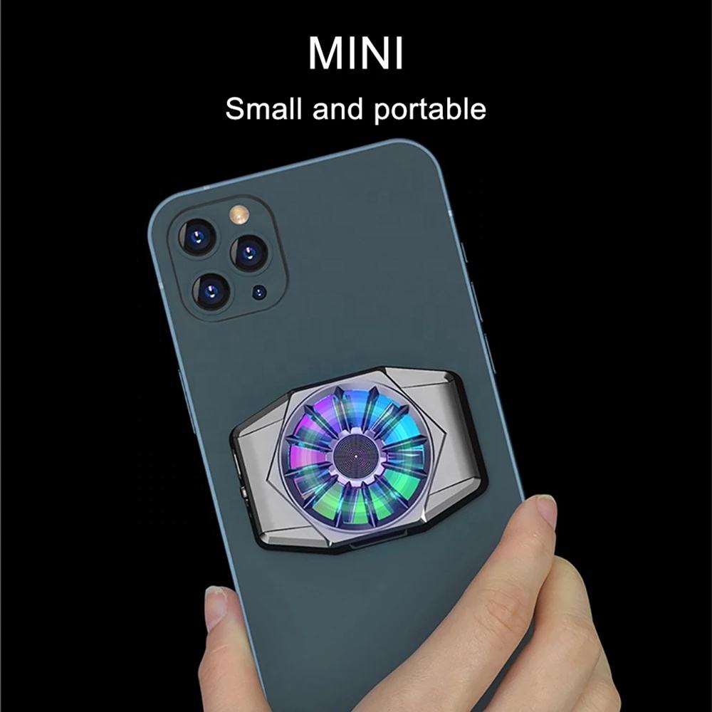 X11 Universal Colorful Breathing Light Magnetický chladicí ventilátor pro mobilní telefon pro hru PUBG IOS Chladič chladiče pro Android