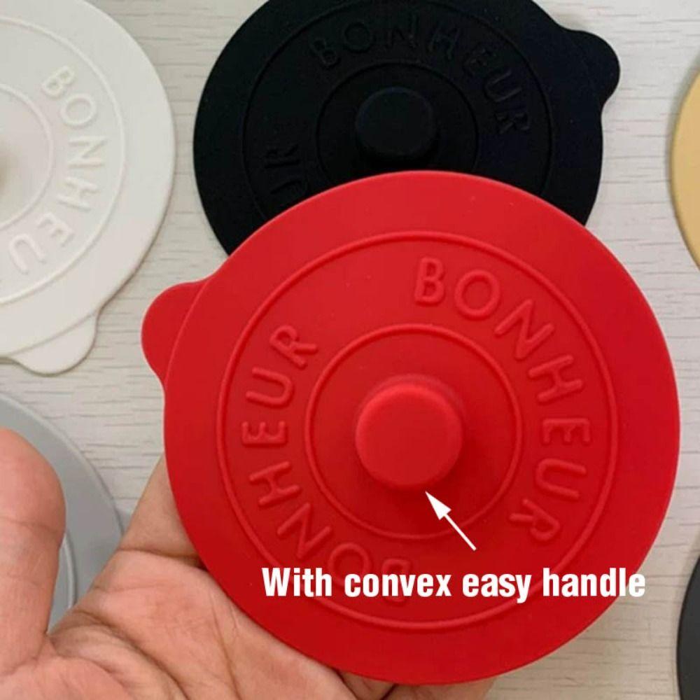 3pcs Protective with Convex Handle Dust Free Cup Accessories Mug Cover Cup Caps Sealing Lid
