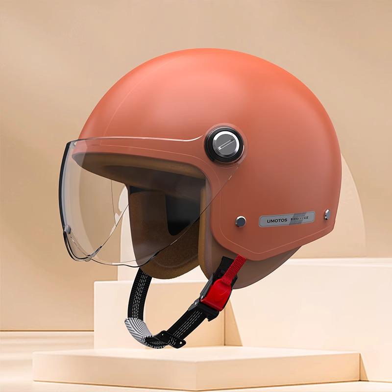 3C Certified National Standard Electric Scooter Helmet: Men's Transparent, All-Season, Universal Safety Half Helmet
