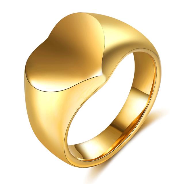 Croissant Rings for Women Braided Twisted Signet Stainless Steel Chunky Dome Ring Stacking Band Jewelry Anillos Joyas De Mujer