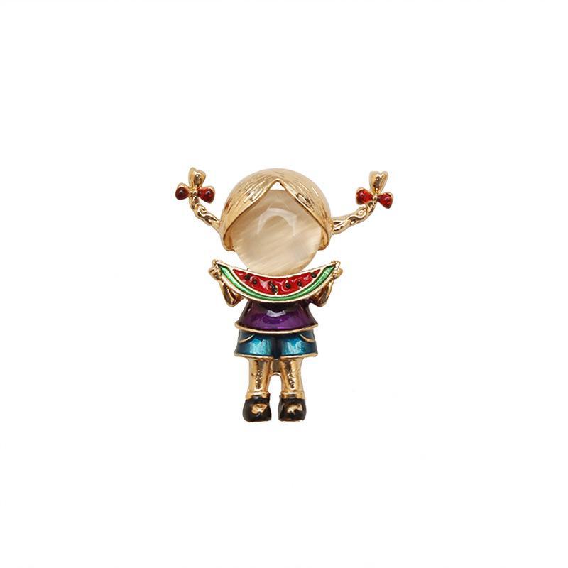 Korean Cute Girl Faceless Brooch for Doctors & Nurses - Ideal for Coats, Bags, and Accessories