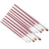 10pcs Artist Paint Brush Set Oil Acrylic Watercolor Gouache Painting Drawing Brush SetBurgundy