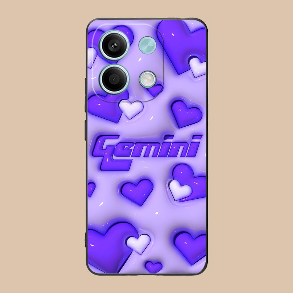 Zodiac Sign Gemini Mobile Phone Case for POCO M7 M6 M5 M4 M3 X7 X6 X5 X4 X3 Pro GT 5G Colorful Printing Cover Pretty Luxury