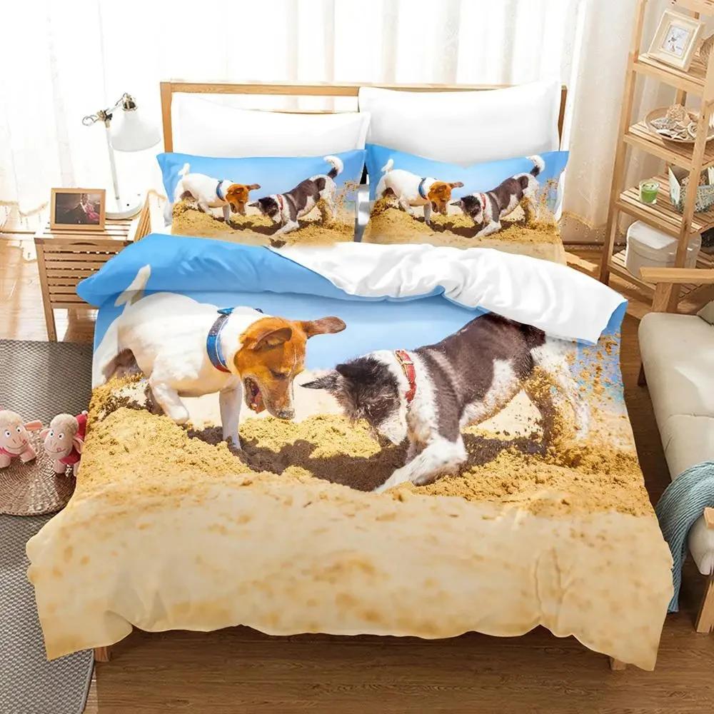 

New Anime Jack Joseph Terrier Bedspread Queen King Single Double Full Queen Size Bed Cover For Adults Boys EU single(135x200cm)