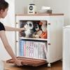 Large Capacity Storage Cabinet Toy Clothing Storage Box&Bins Movable Wheels Multi-Functional Flip-top Organizing Box