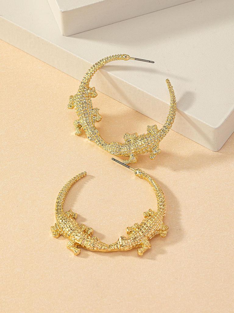 Euro-American Crocodile Earrings