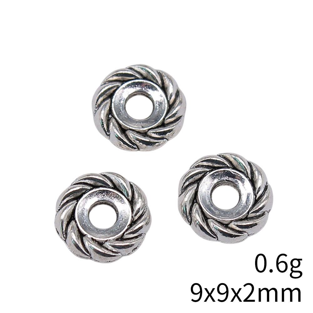 Circle Flat Position Spacer Beads Alloy Blank Disc Bulk Beaded Jewelry Making Supplies For DIY Charm