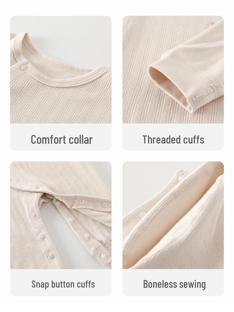 Baby Cotton Bodysuit: Newborn Jumpsuit for Boys & Girls - Spring, Autumn, and Winter Pajamas & Base Layer