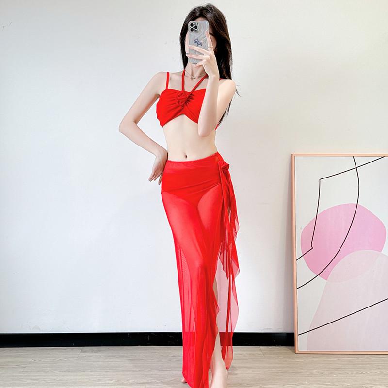 

Hot Rose 2025 Red Bikini Swimsuit for Women - Trendy Holiday Style L (105-118 lbs)
