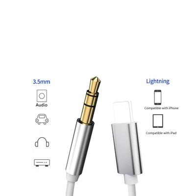 New 1M 3.5mm Male Aux Jack To 8Pin Cable for iPhone Connector Stereo Audio Cable