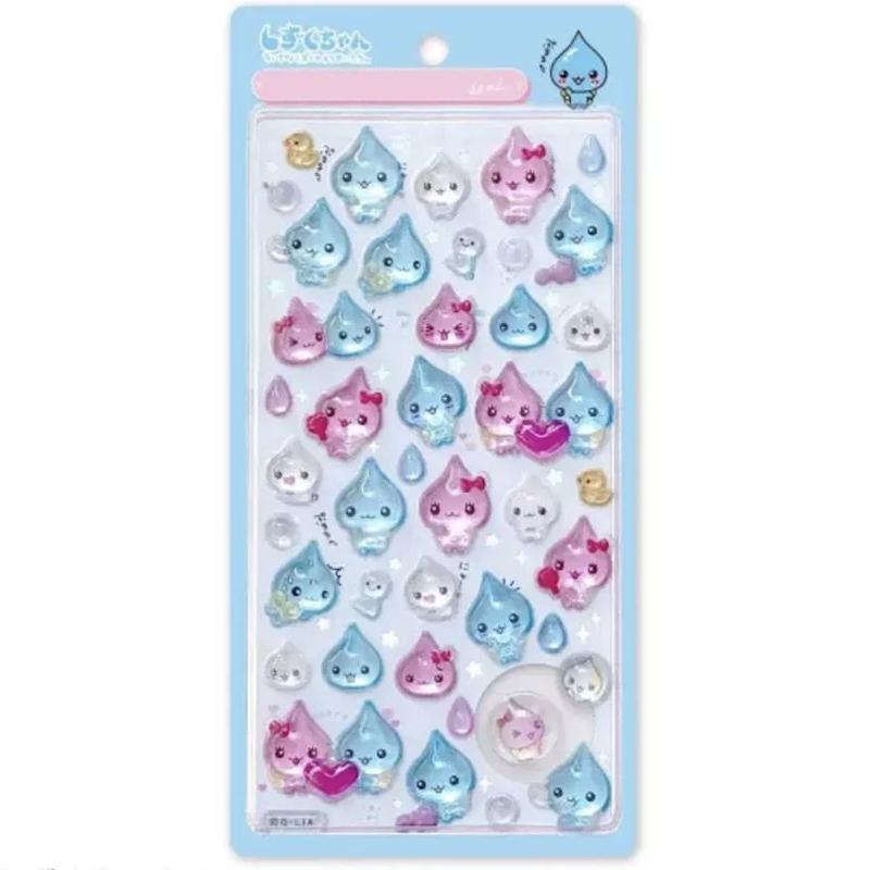 1/6Pcs Cute Small Water Drop 3D Crystal Stickers Cartoon Sparkling Raindrop Crystal Drop Glue Diy Decorative Stickers Gifts