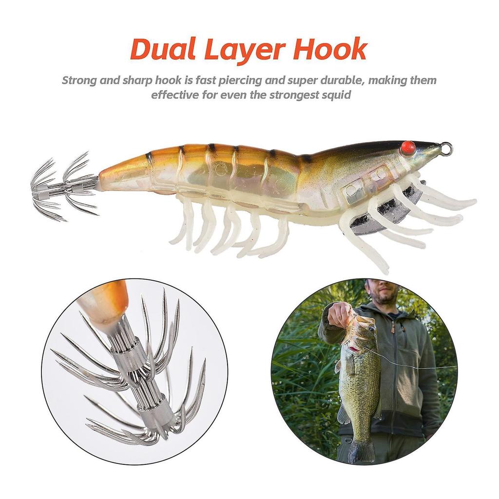 HYBRID Shrimp EGI Lure 115mm/20g For Fishing Squid Jigs Cuttlefish Wobbler Leurre Octopus Calamar   