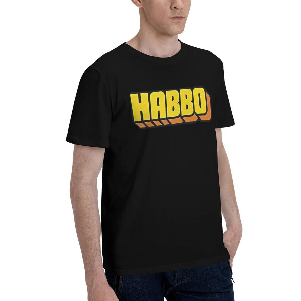 Habbo Hotel 100 Cotton Casual Breathable Confortable Men Top Mens TShirts Graphic Tee
