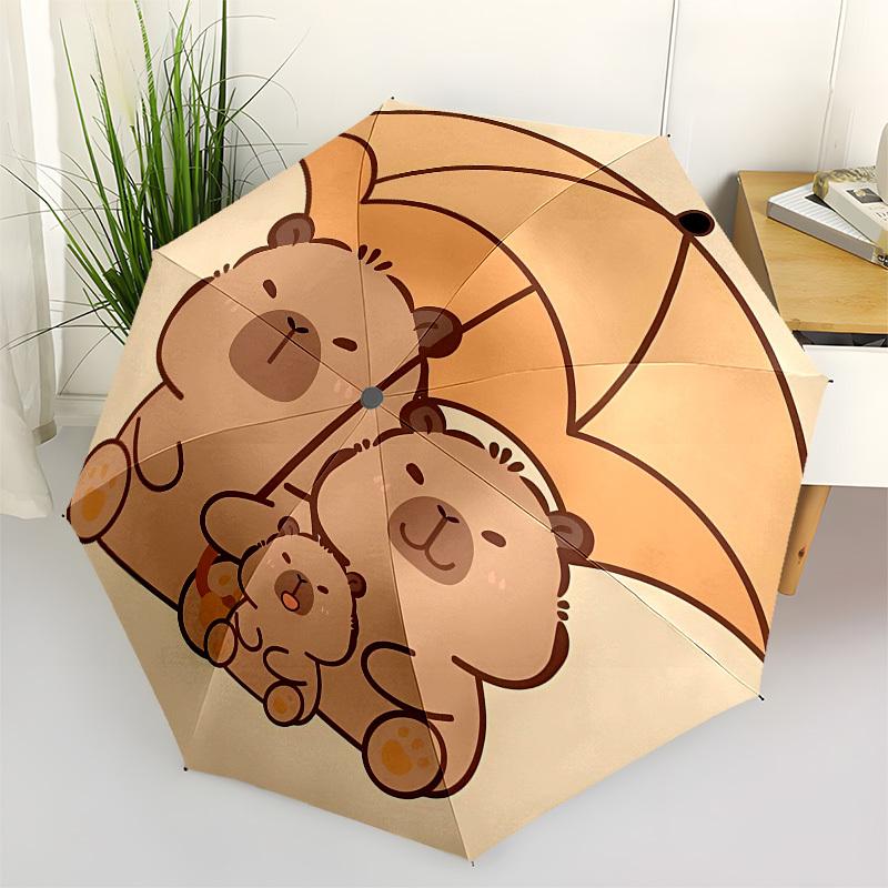 

Capybara Automatic Opening and Closing, 8 rib Structure Portable Umbrella, Suitable for Men and Women in All Seasons Perfect Gift for Holid