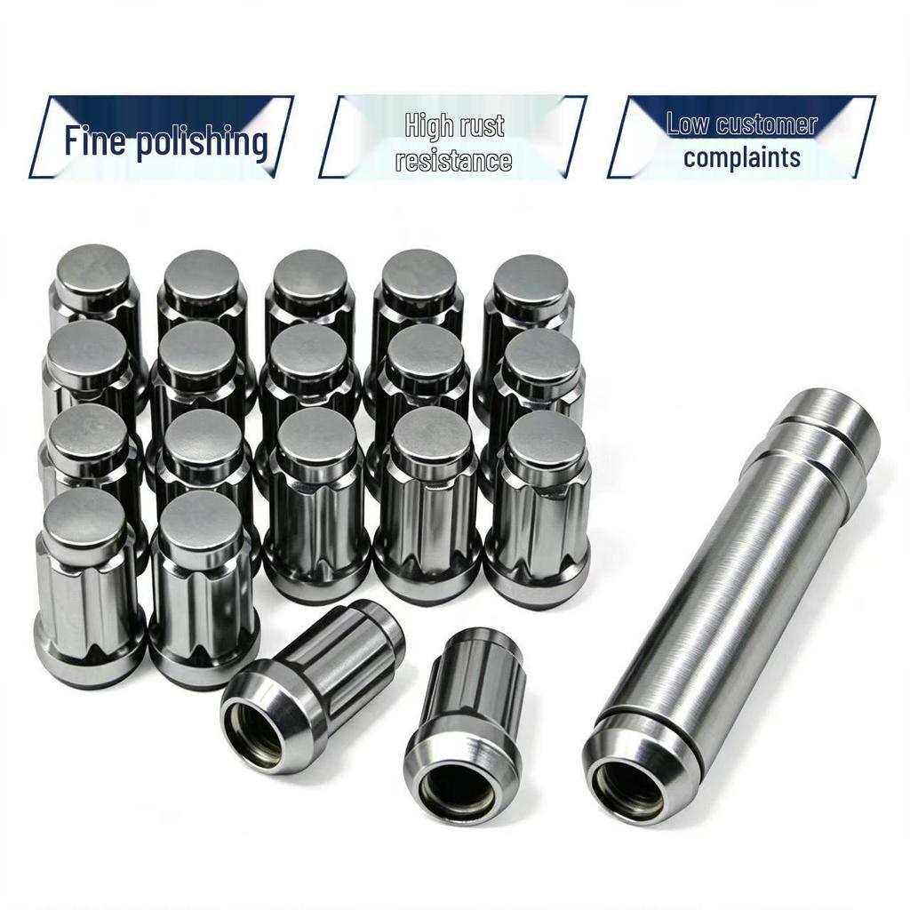 Small Diameter Six-Groove Anti-Theft Lock Nut Set