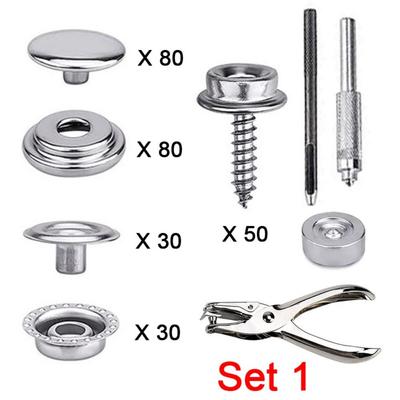 Stainless Steel Snap Button 15mm Size 3/8" Boat Cover Snap Button Setting Tool Included Marine Grade Snap Button Fastener