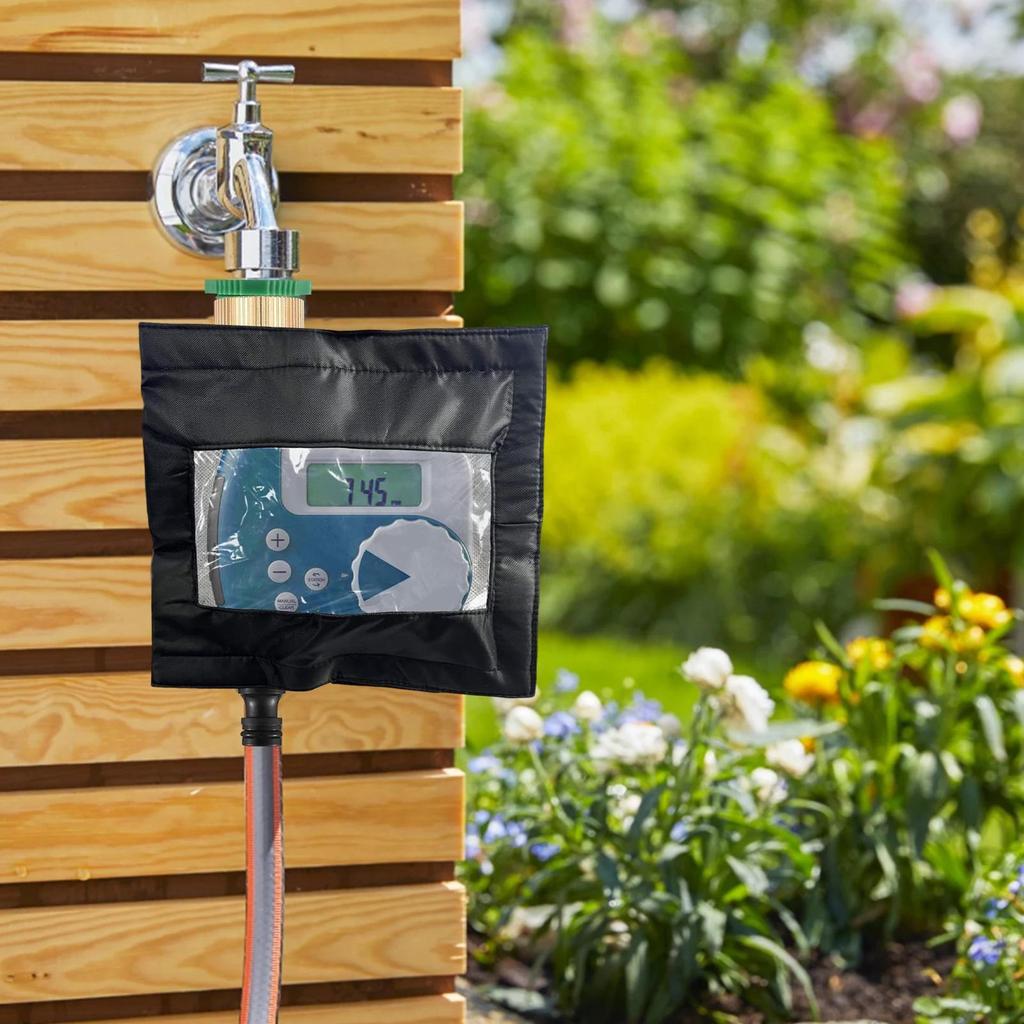 Hose Irrigation Timer Cover Weather-Resistant Protector Clear Front Window Anti Freeze Visible Sleeve For Outdoor Garden Lawn