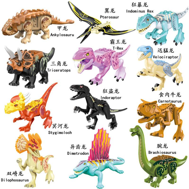 Lumea Dinozaurilor Jurasici Raptor Brutal T-Rex Triceratops Indominus Rex Model Blocuri de Construcție Dino Velociraptor Figurină Cărămizi Jucării