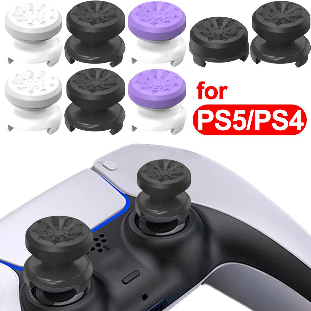 2PCS High-Rise Silicone Caps for Sony PlayStation 4 PlayStation 5 Joystick Controller Protective Analog Stickers for PS5 PS4