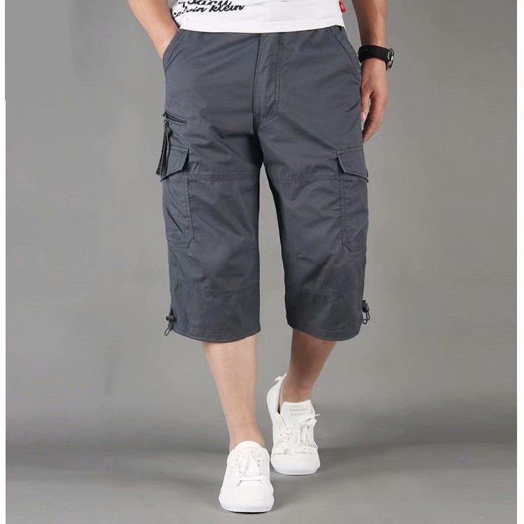 Pantalones cortos de verano para hombre engordar más tamaño pantalones  recortados pantalones medios 7 puntos sueltos monos gordos de varios  bolsillos estilo verano delgado comprar a buen precio — entrega gratuita,  reseñas