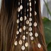 Bohemian Shell Pendant Hair Clip Handmade Beads Shell Beaded Hair Accessories  Summer Beach