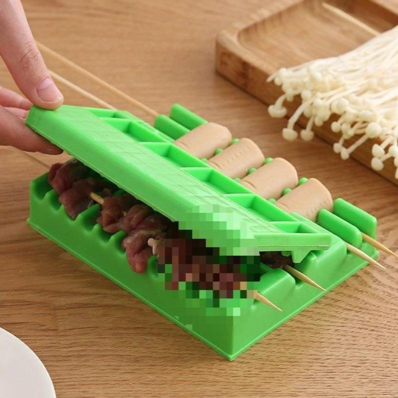 1pc Barbecue Skewer Multifunctional Kitchen Home Tool Reusable Easy Clean Lightweight Portable Bbq Accessory