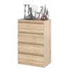 Sonoma Oak Chest of Drawers with 4 Drawers 60 CM TV Cabinet Living Room Bedroom Furniture