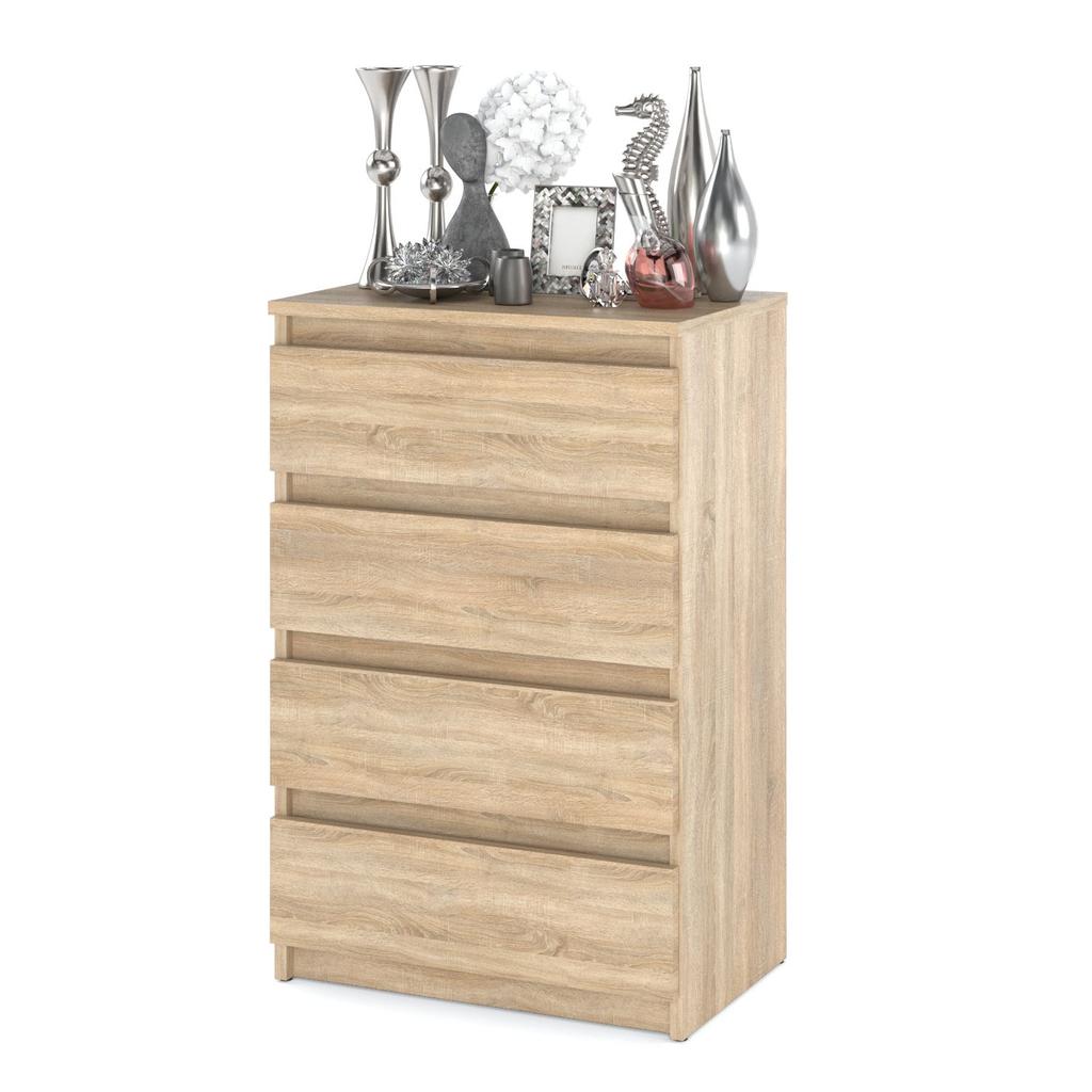 Sonoma Oak Chest of Drawers with 4 Drawers 60 CM TV Cabinet Living Room Bedroom Furniture