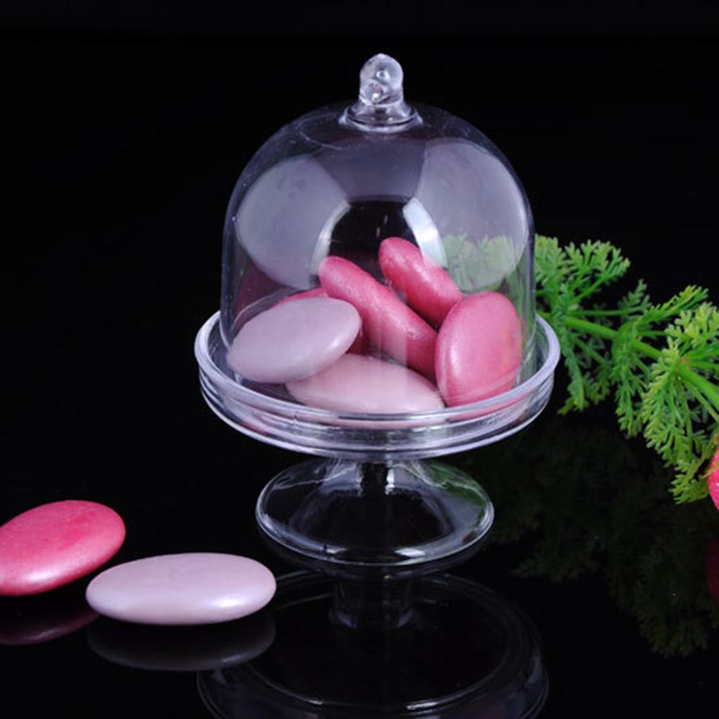12Pcs Mini Cake Stand Sweet Cupcake Box Plastic Candy Box Wedding Party Favor