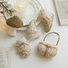 Champagne Christmas Hanging Decoration Glitter Wrap Cloth Hanging Pendants Mushrooms Foam Xmas Ball Ornament Scene Making