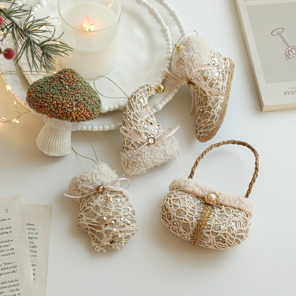Champagne Christmas Hanging Decoration Foam Wrap Cloth Xmas Ball Ornament Alien Christmas Tree Christmas Tree Ornament