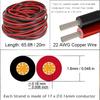 3/20M Einzelfarbige LED-Streifenleuchte Elektrisches Kabel 2-polig Rot Schwarz Kabel Verlängerungskabel
