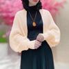 2024 Women's Long Sleeve Knit Shawl - Versatile, Fashionable Spring & Autumn Cardigan, Loose & Warm with Elegant Style.