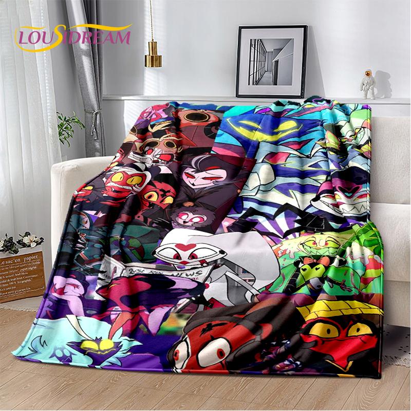 2025 H-Hazbin Hotel Charlie Cartoon Soft Blanket,Soft Throw Blanket for Home Bedroom Bed Sofa Picnic Travel Cover Child Gift