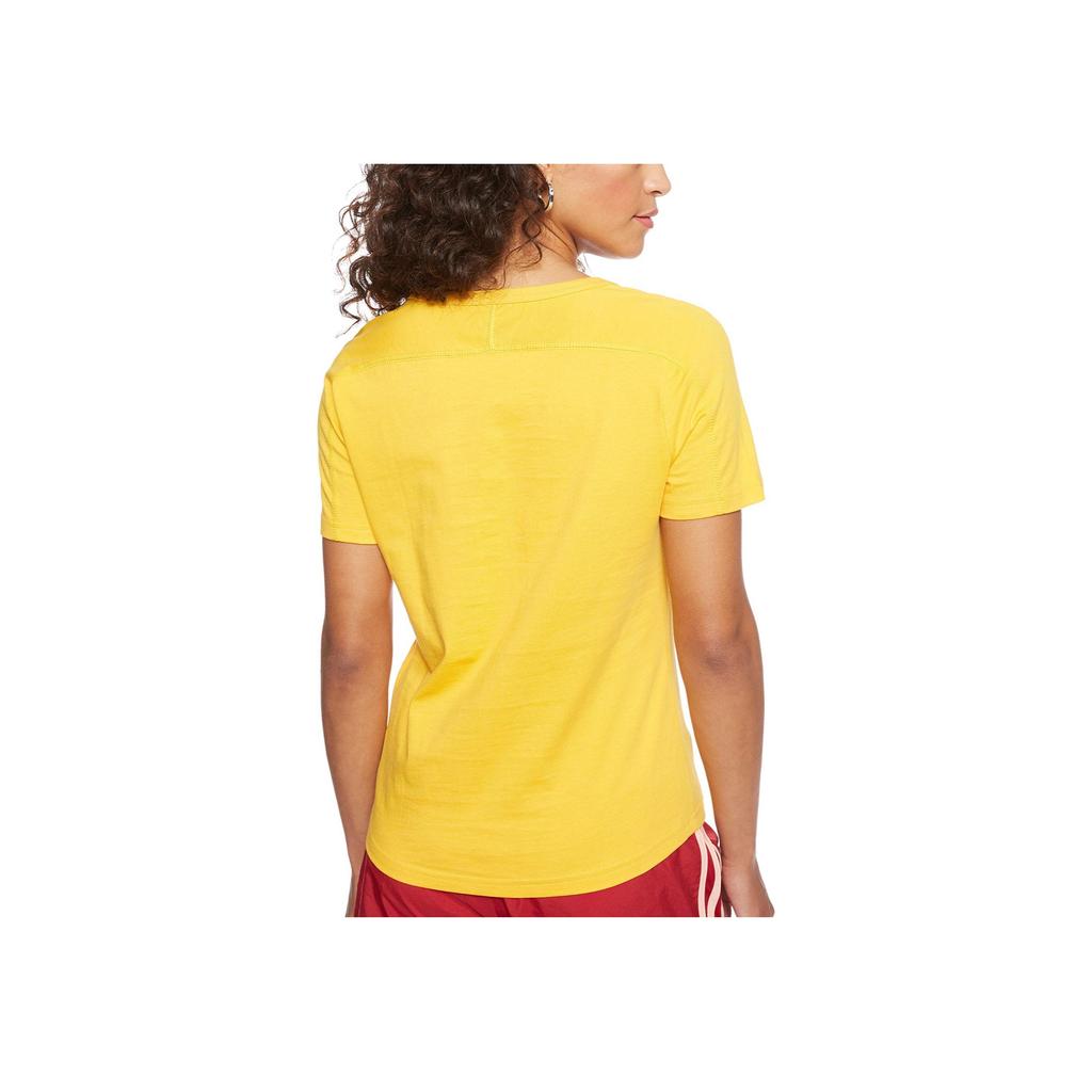 Adidas W BB T Cotton Round Neck Comfortable Short Sleeve Regular T-Shirt Women Tops Yellow EI4634